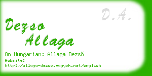 dezso allaga business card